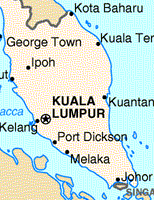 Map of Peninsular Malaysia